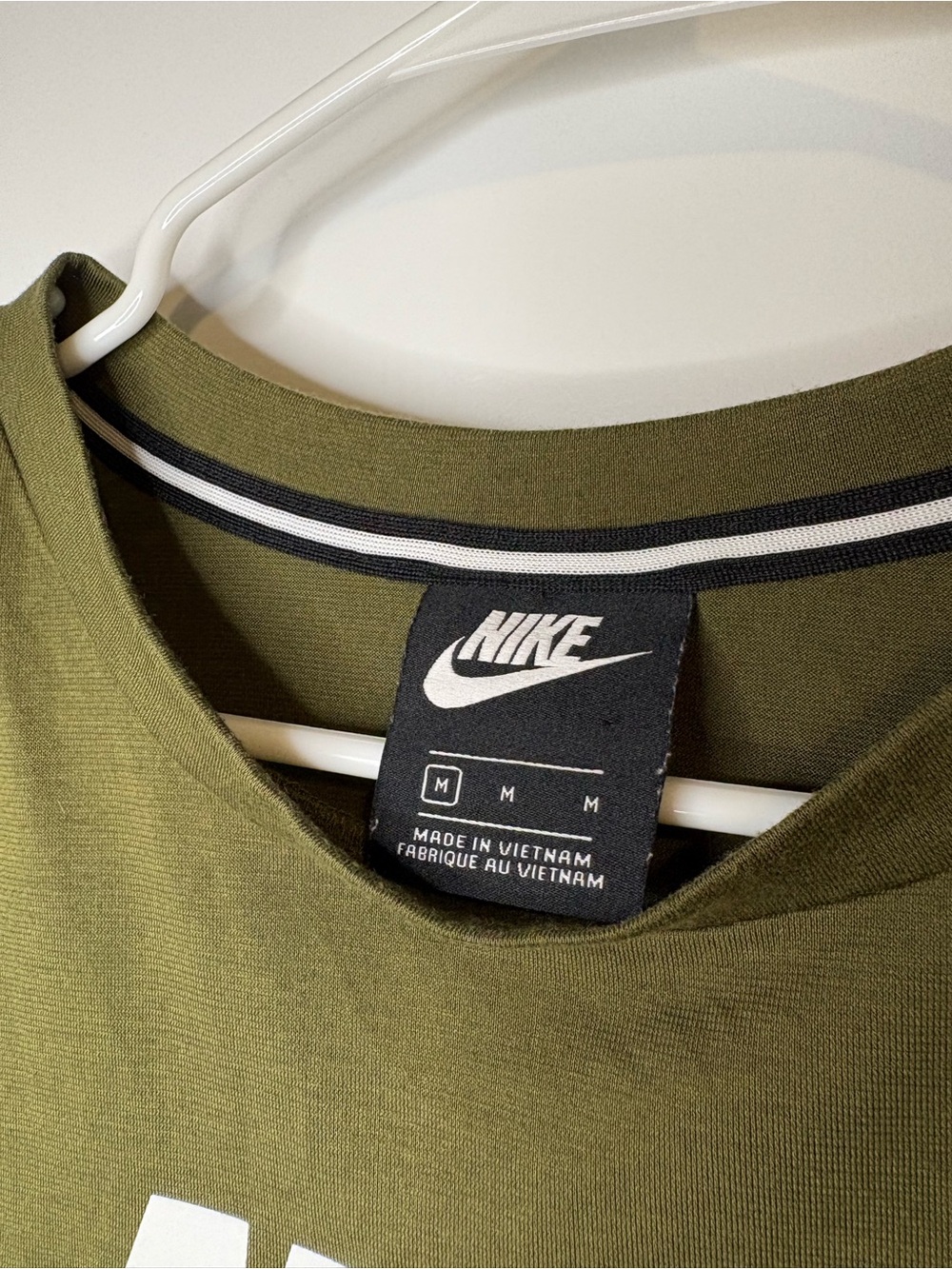 Nike Olive Green Crewneck Tee with White Logo - Picture 3 of 3